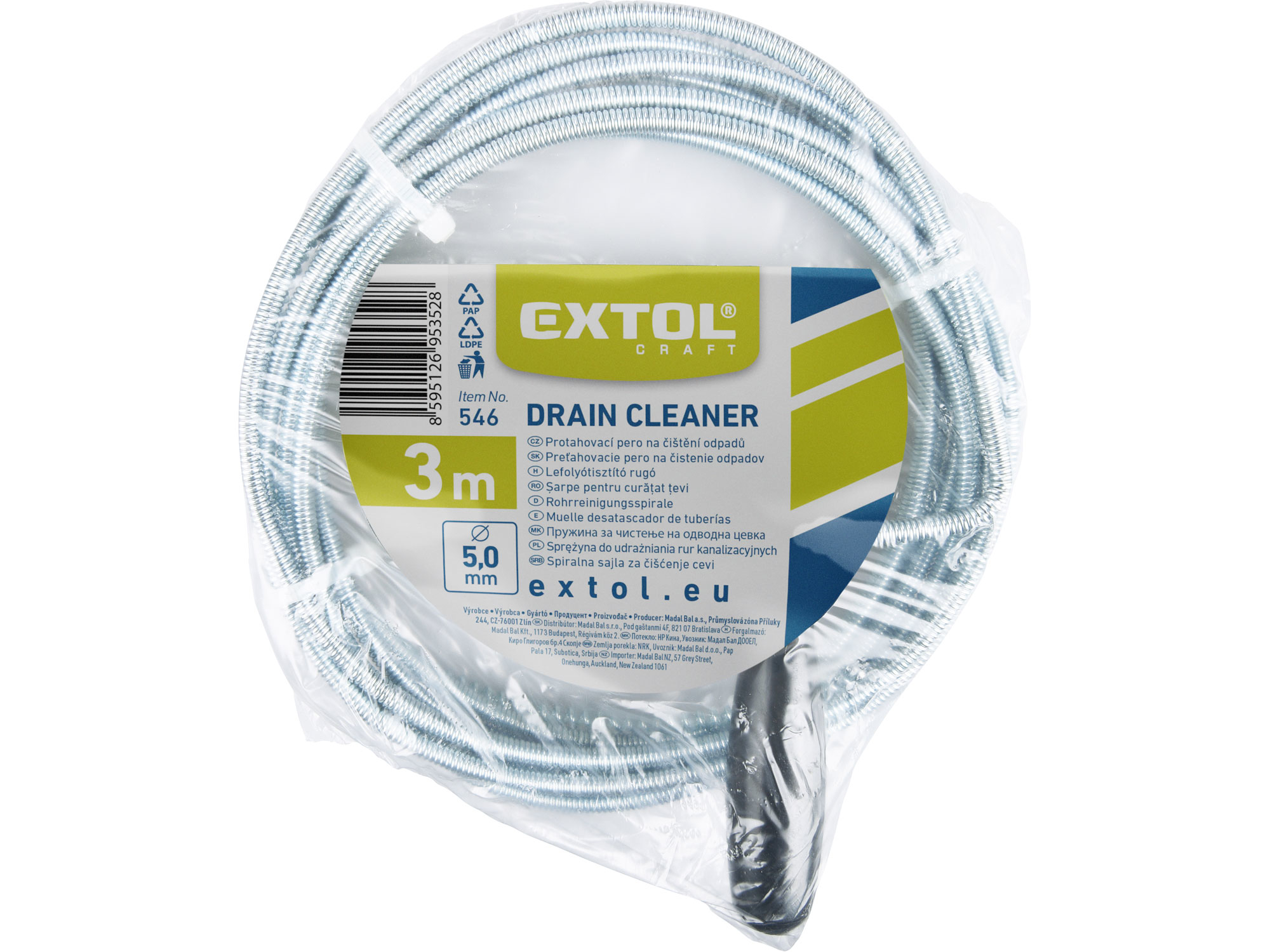 pero protahovací na čištění odpadů, 3m x O 5mm